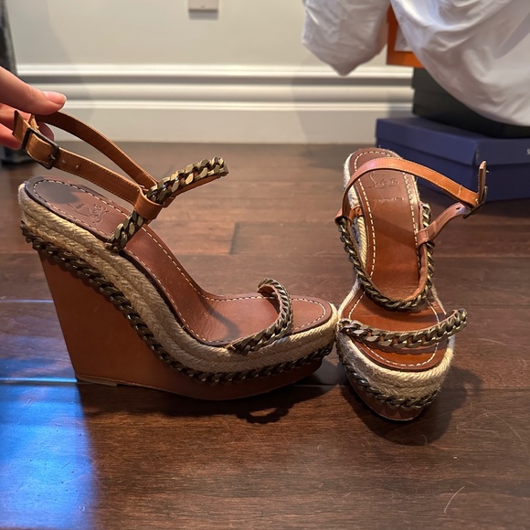 Christian Louboutin Shoes Christian Louboutin Chain Espadrilles Wedge Poshmark